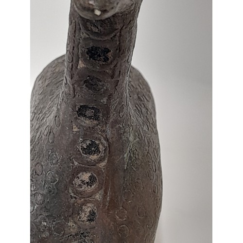 1 - Oriental Bronze figure of a Deer, 13cm high