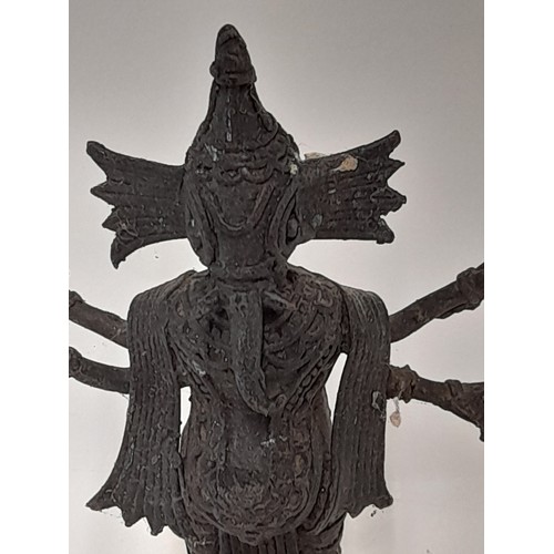 2 - Bronze Ganesha elephant Buddha Figure, 15cm high