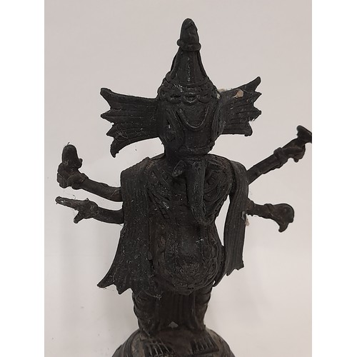 2 - Bronze Ganesha elephant Buddha Figure, 15cm high