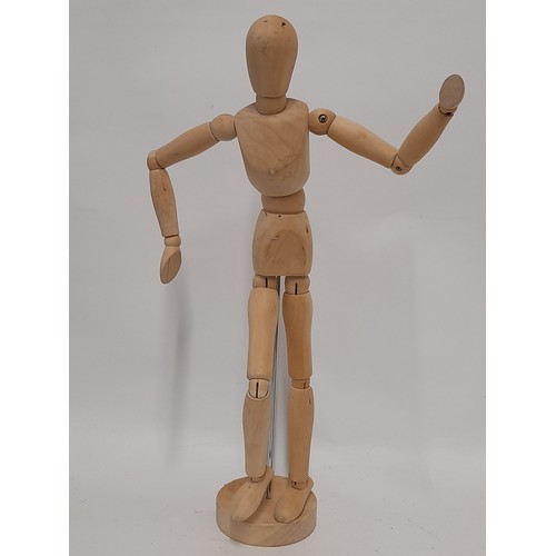 12 - Wooden artist Manikin, 34cm high