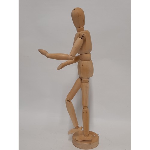 12 - Wooden artist Manikin, 34cm high