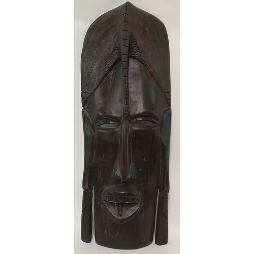 25 - Carved wood Tribal Mask, 48cm x 18cm