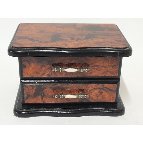 29 - Jewellery Box in the form of a Drawer cabinet, 14cm x 10cm x 10cm