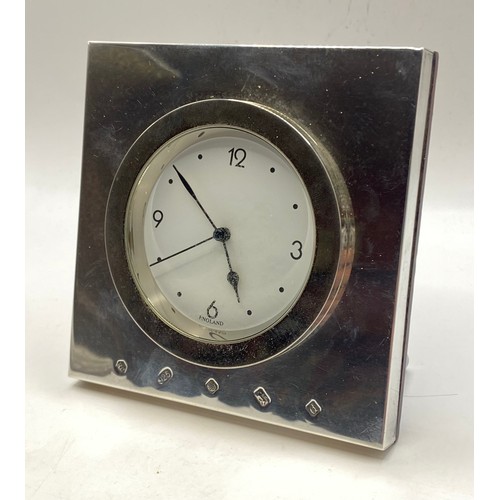 251 - Hallmarked Silver Framed Clock. Approximate Full Weight Without Clock Insert 4.684g. 10cm x 10cm