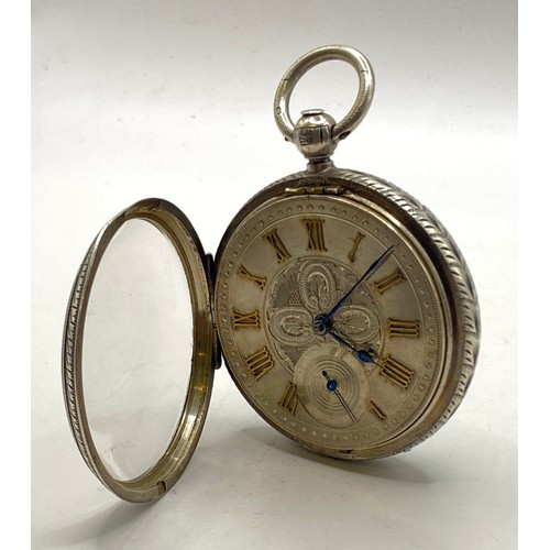 258 - Beautifully Intricate Engraved Antique  Hallmarked John Forrest Silver Pocket Watch. Full Weight 168... 