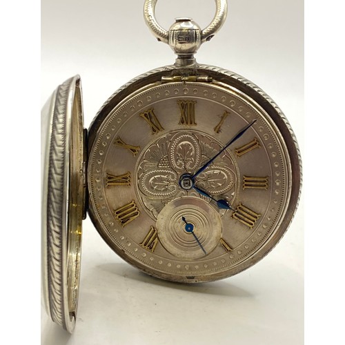 258 - Beautifully Intricate Engraved Antique  Hallmarked John Forrest Silver Pocket Watch. Full Weight 168... 