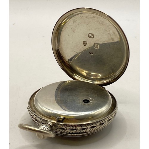 258 - Beautifully Intricate Engraved Antique  Hallmarked John Forrest Silver Pocket Watch. Full Weight 168... 