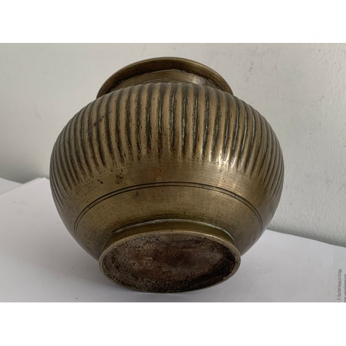 133 - Vintage Bronze Gadrooned Water Carrier
15 cms diameter x 12.5 cms h