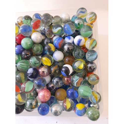 72 - Container full of Marbles, 15cm x 15cm x 9cm