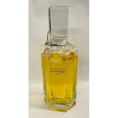206 - Large Shop Display  Hexagon Glass Jean - Louis SCHERRER Paris Parfum Perfume Bottle and Contents Wit... 