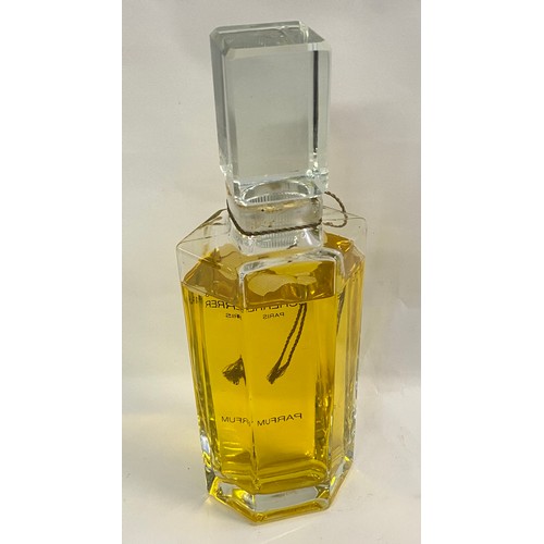 206 - Large Shop Display  Hexagon Glass Jean - Louis SCHERRER Paris Parfum Perfume Bottle and Contents Wit... 