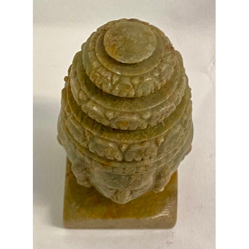 213 - Vintage Carved Soapstone / Stone Brahma Four Face Buddha Figurine 10cm Height