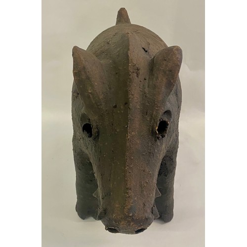 223 - Vintage Terracotta Pig Sculpture 29cm x 22cm