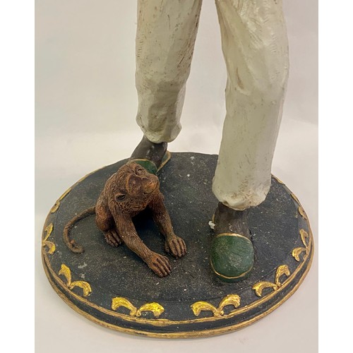 236 - Blackamoor Monkey and Basket Composite Figure 35cm Height