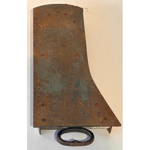 Local interest vintage industrial leather glove cutter mould, by Ashley