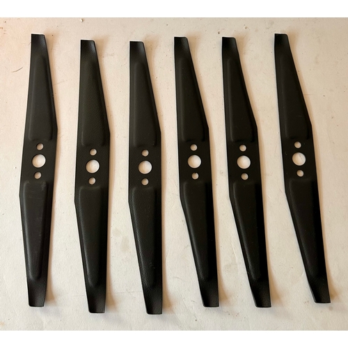 Six new Flymo 33cm metal lawn mower blade. (6)