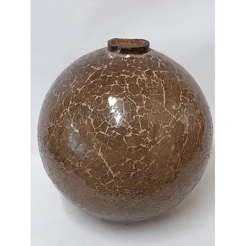 139 - Large crackle glaze globe approximately 30cm diameter