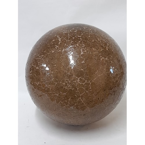 139 - Large crackle glaze globe approximately 30cm diameter