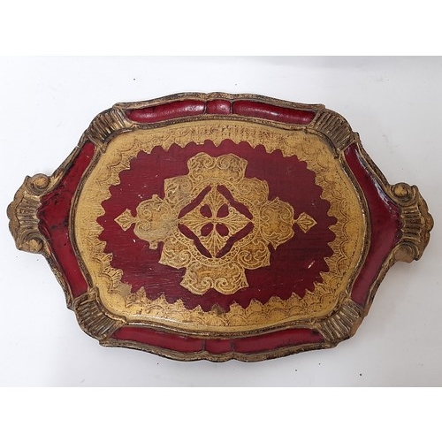 211 - 2 Florentine Trays 42cm x 33cm and 45cm x 30cm