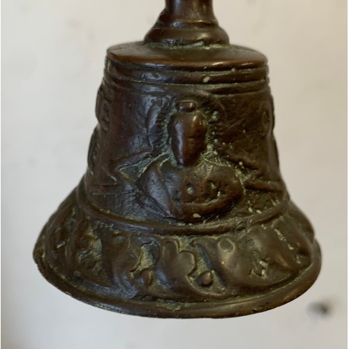 209 - Vintage Bronze Bell Having A Latin Inscription ‘SANCTE DONATE ORA PRO NOBIS’
5.5 cms diameter x 9 cm... 