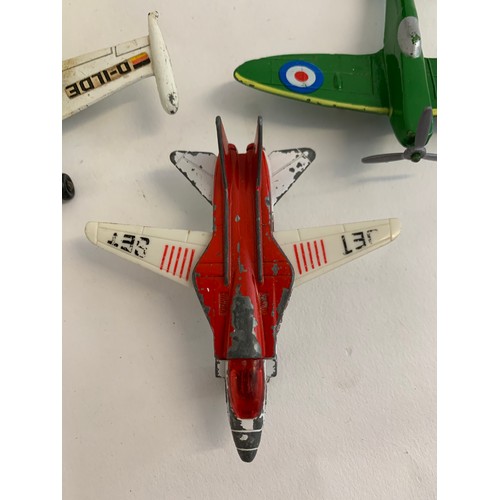 175 - Collection Of 3 Métal Model Planes To Include A Learjet , Spitfire And Matchbox Jet