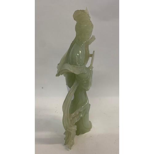 194 - Jadeite Style Statue Of An Oriental Lady
19 cms h