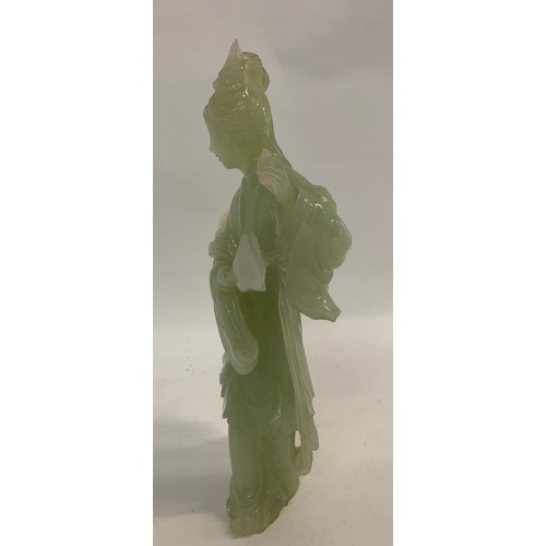 194 - Jadeite Style Statue Of An Oriental Lady
19 cms h