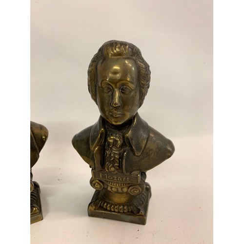 183 - Pair Of Vintage Bronzed Statues Of MOZART And SCHUBERT
12 cms h