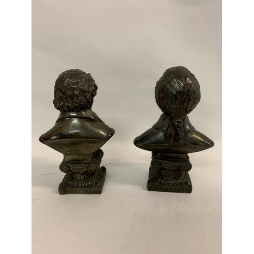 183 - Pair Of Vintage Bronzed Statues Of MOZART And SCHUBERT
12 cms h