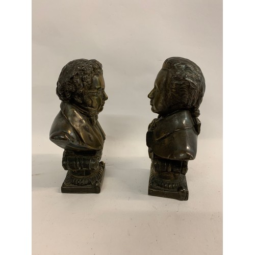 183 - Pair Of Vintage Bronzed Statues Of MOZART And SCHUBERT
12 cms h