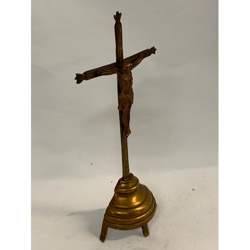 151 - Vintage Bronzed Crucifix 
31 cms h