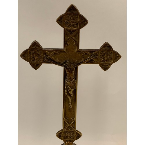 271 - Antique Gothic Bronze Crucifix On Stand
14 x 35.5 cms h