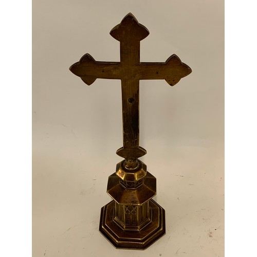 271 - Antique Gothic Bronze Crucifix On Stand
14 x 35.5 cms h