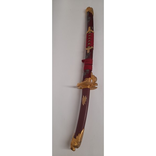 332 - Samurai Sword and Sheath, total length 82cm