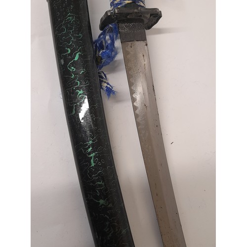 334 - Short Samurai Sword with Sheath, total length 53cm