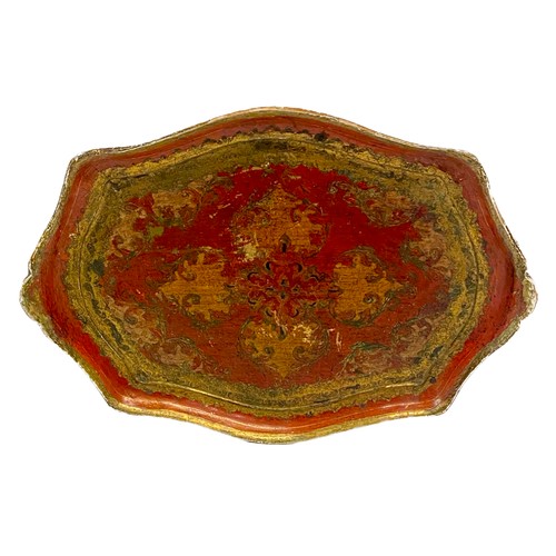 362 - Three Italian Florentine Trays. Largest 58cm x 38cm