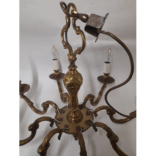 347 - 8 Branch Chandelier, 65cm diameter x 48cm high