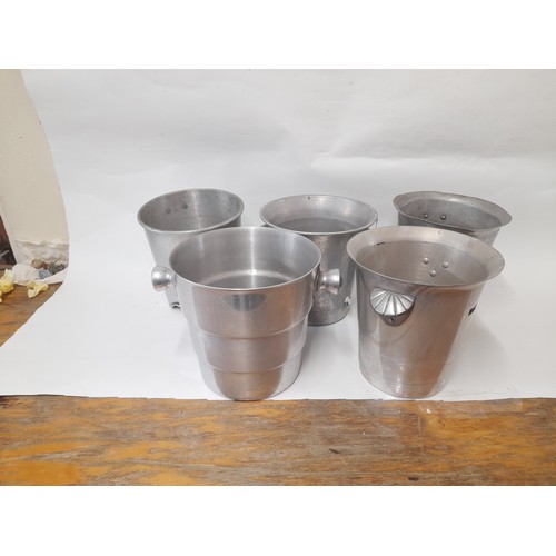 352 - 5 x Alloy Ice Buckets