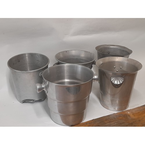 352 - 5 x Alloy Ice Buckets