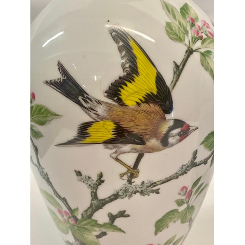 312 - Vintage  Pair of Franklin Porcelain ‘The Woodland Bird’ Vases 30cm Height