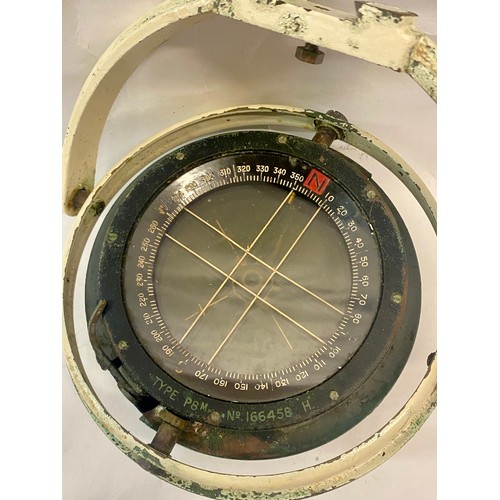 315 - Vintage Military WW2 Type P8 Spitfire Aircraft Compass. 16cm Diameter