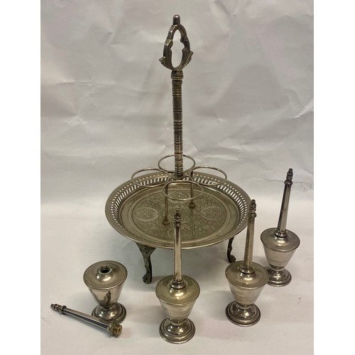 319 - Vintage 1930’s Silver Plate Rose Water Sprinkler. 42cm Height. 25cm Diameter