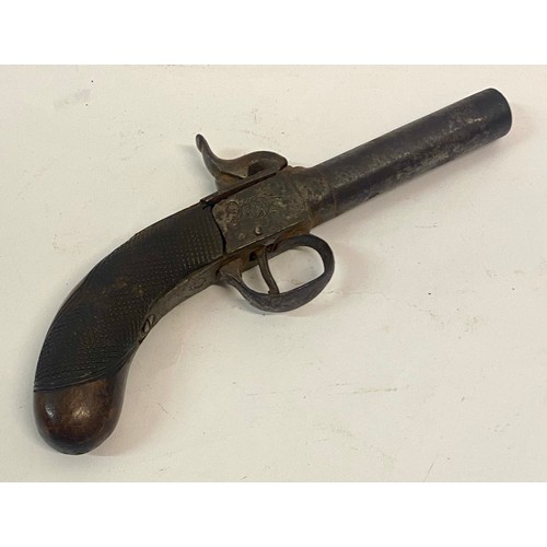 328 - Antique Percussion Pistol 19cm Length