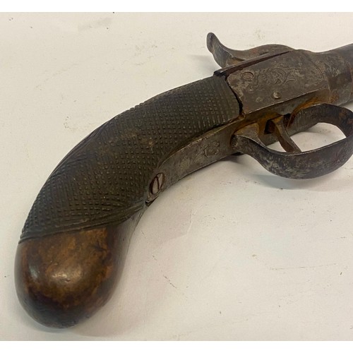 328 - Antique Percussion Pistol 19cm Length