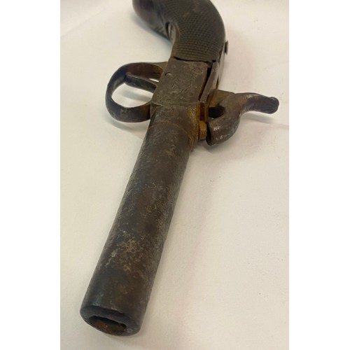 328 - Antique Percussion Pistol 19cm Length