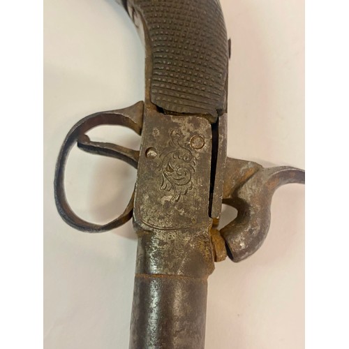 328 - Antique Percussion Pistol 19cm Length