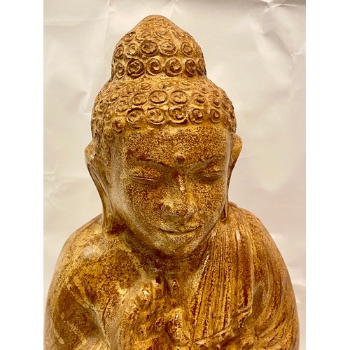 246 - Vintage Terracotta  Seated Praying Buddha Figure 42cm Height