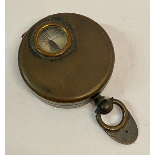 332 - Vintage T. Cooke & Sons Ltd London, York and Cape Town Lockable Movement Compass in Metal Case 9cm x... 