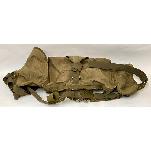 350 - Vintage Heavy Duty Aerazur EFA Military Parachute Backpack. Roughly 62cm x 52cm