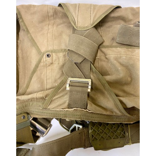 350 - Vintage Heavy Duty Aerazur EFA Military Parachute Backpack. Roughly 62cm x 52cm